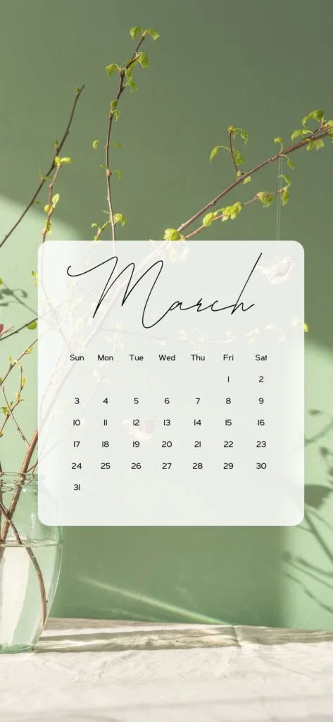 march aesthetic background green minimalist