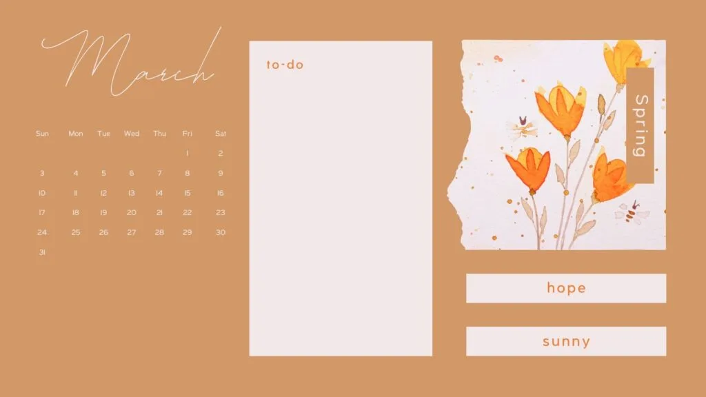 free march wallpaper for desktop aesthetic spring flowers