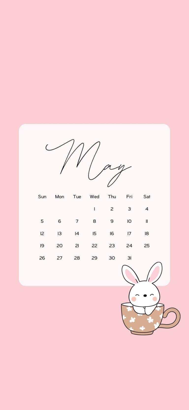 May Calendar Wallpaper Cute Backgrounds for 2024 - AnjaHome