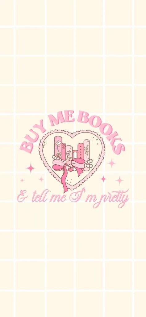 iphone cute aesthetic wallpaper pink books quoye preppy