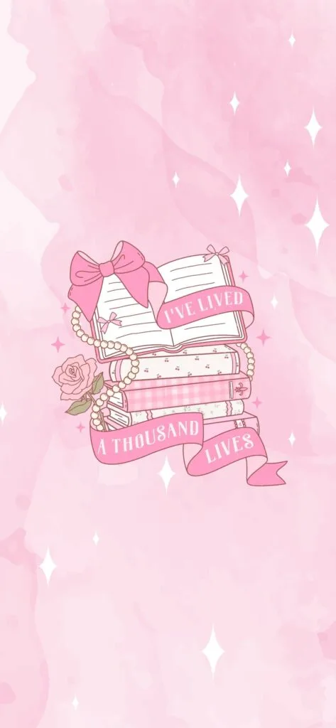 aesthetic cute wallpapers iphone pink girly booktok