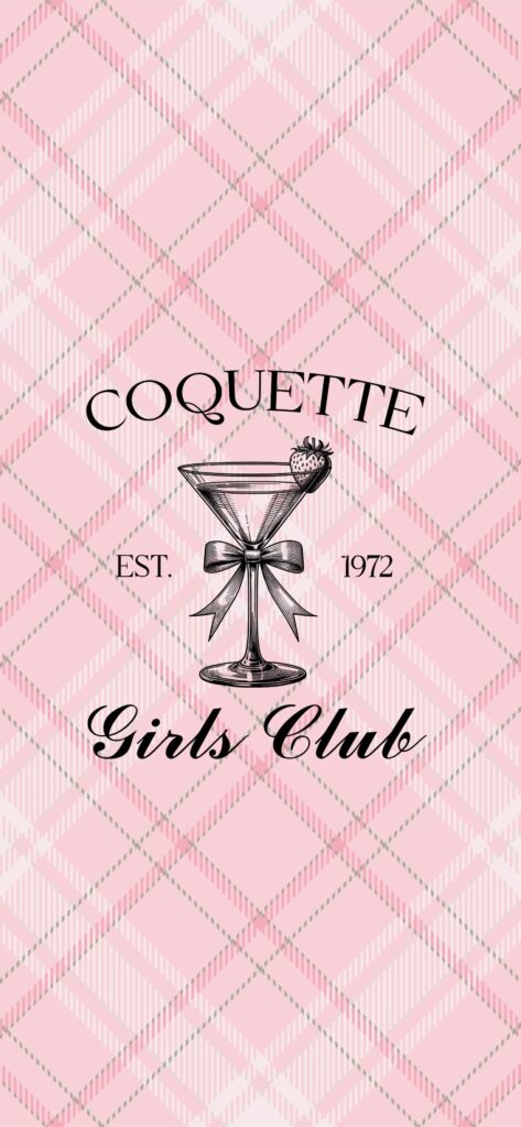 iphone cute cool wallpapers coquette pink plaid