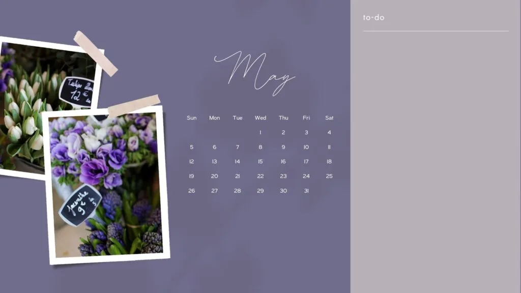 may calendar desktop wallpaper aesthetic organizer