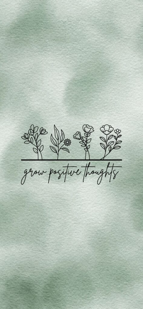 girly green motivational quotes floral image HD