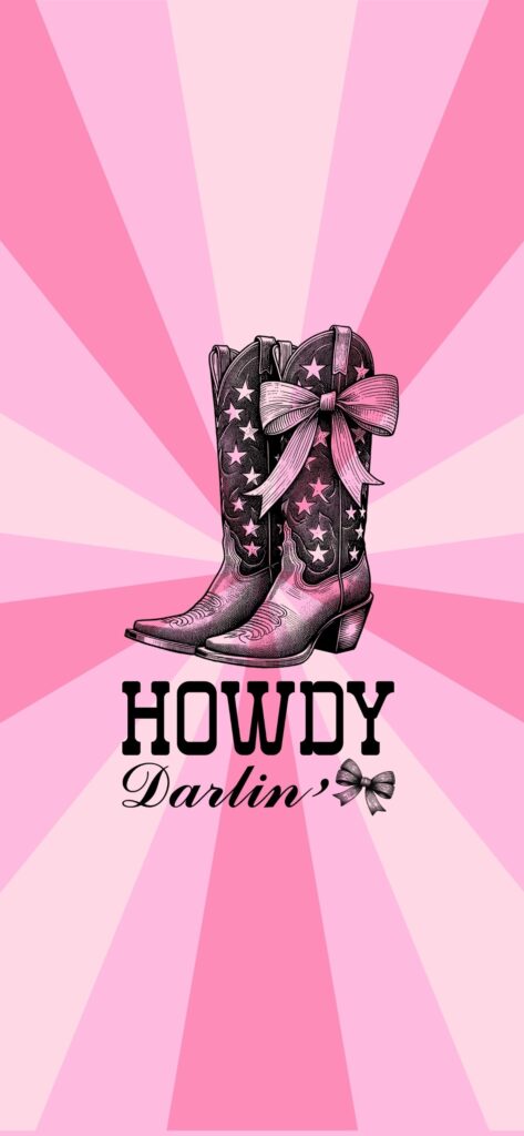 cute hd iphone wallpaper disco cowboy boots howdy pink