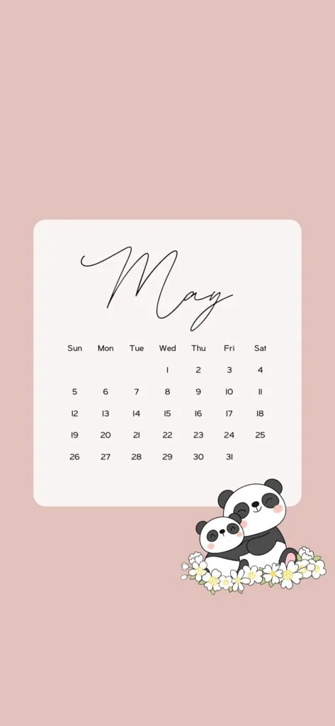 may wallpaper calendar cute pink