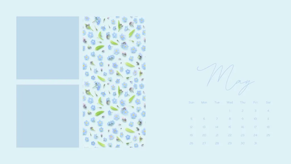 may wallpaper desktop light blue aesthetic