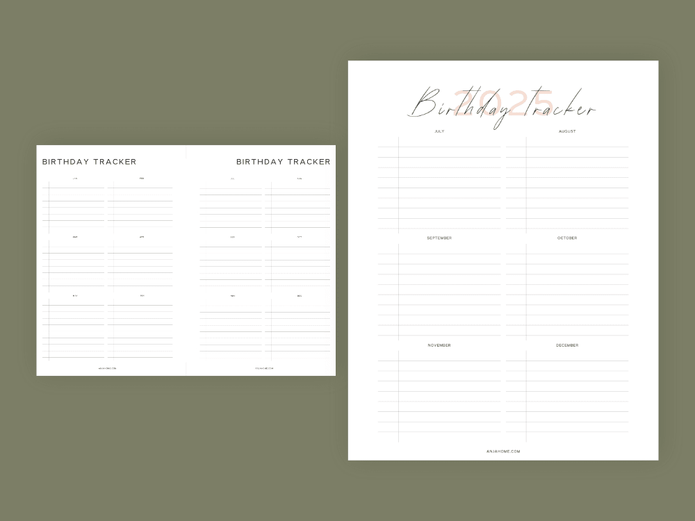 daily planner 2025 pdf free download birthday tracker aesthetic