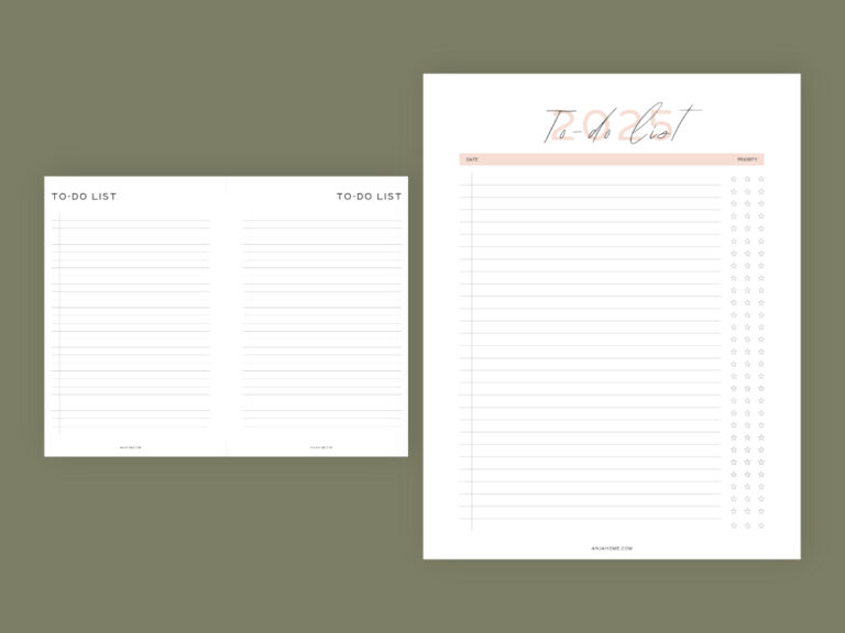 Free Printable Planner 2025 Pdf - AnjaHome