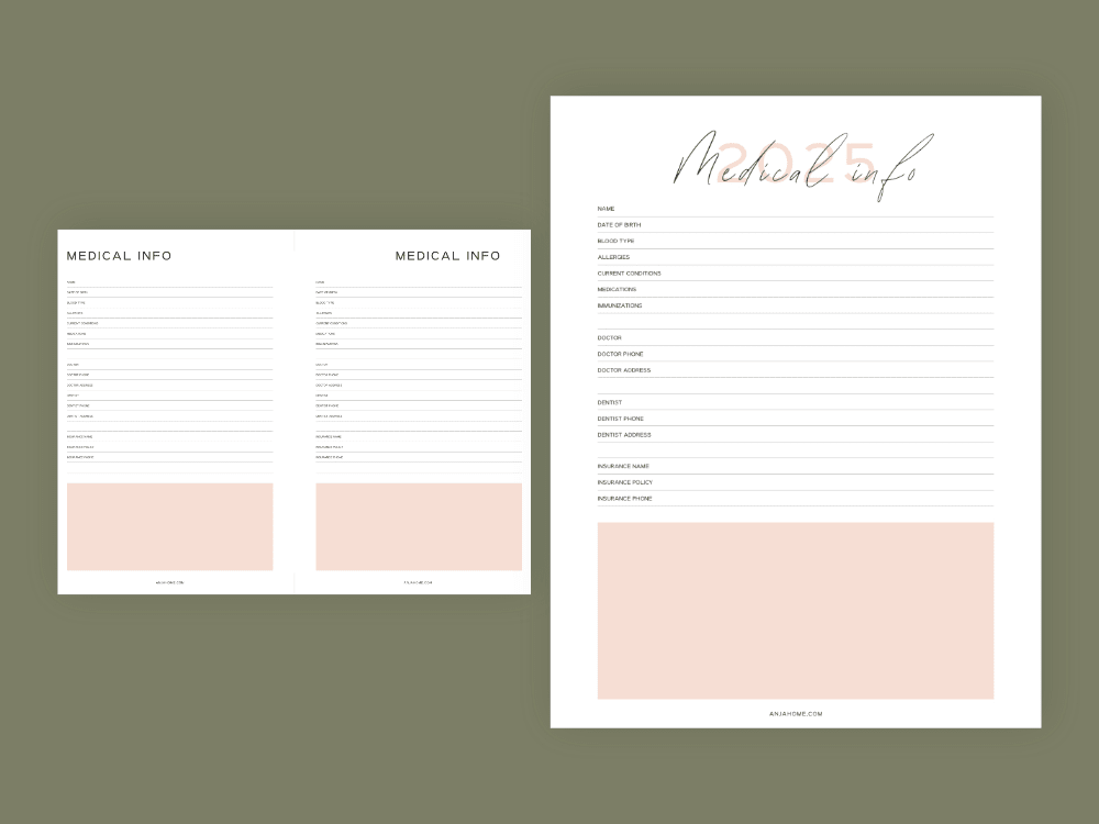 2025 planner pdf free medical info minimalist