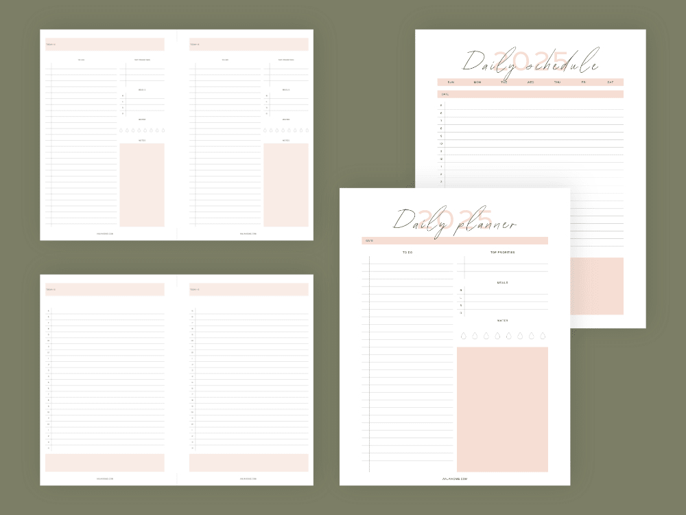 pdf planner 2025 daily planner aesthetic