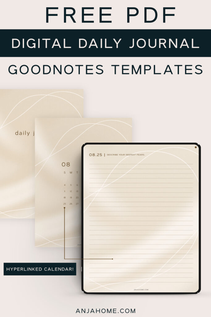 Journal Pdf free Goodnotes template