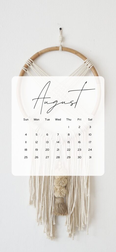 august calendar picture ideas