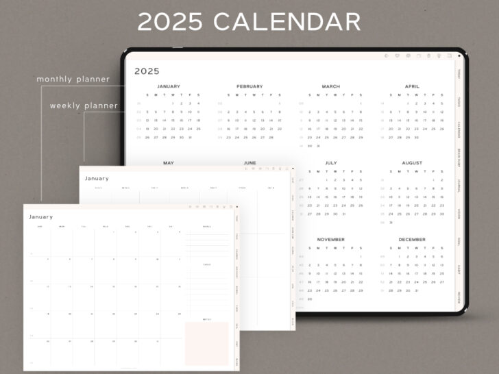 2025 Digital Planner (Free &amp; Aesthetic) - AnjaHome