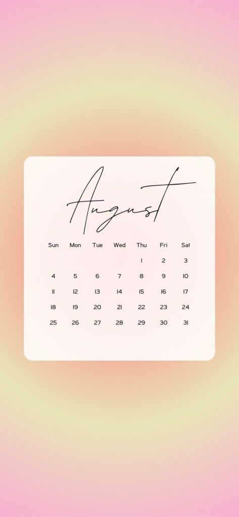 pink aura preppy august August Wallpapers Calendar Backgrounds