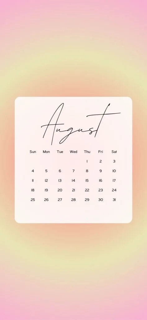 pink aura preppy august August Wallpapers Calendar Backgrounds