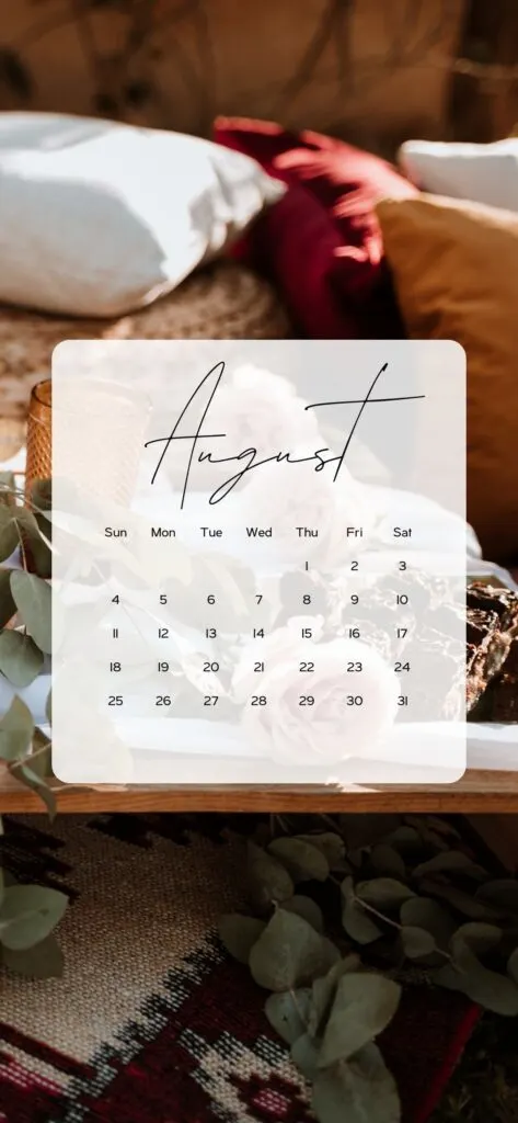 August Wallpapers Calendar Backgrounds