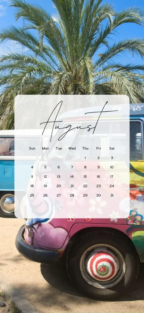 summer August Wallpapers Calendar Backgrounds