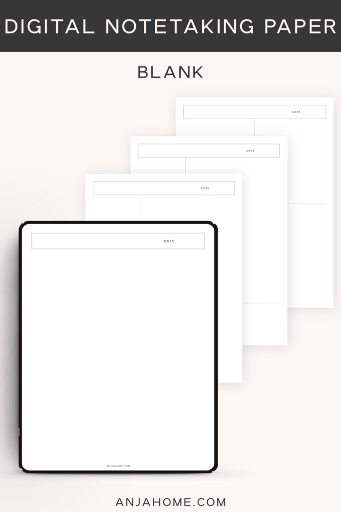 Digital Notebook Paper Template