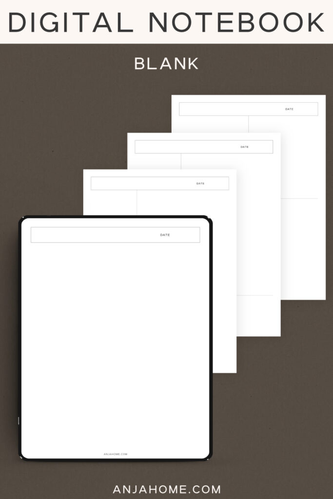 digital notebook pdf blank