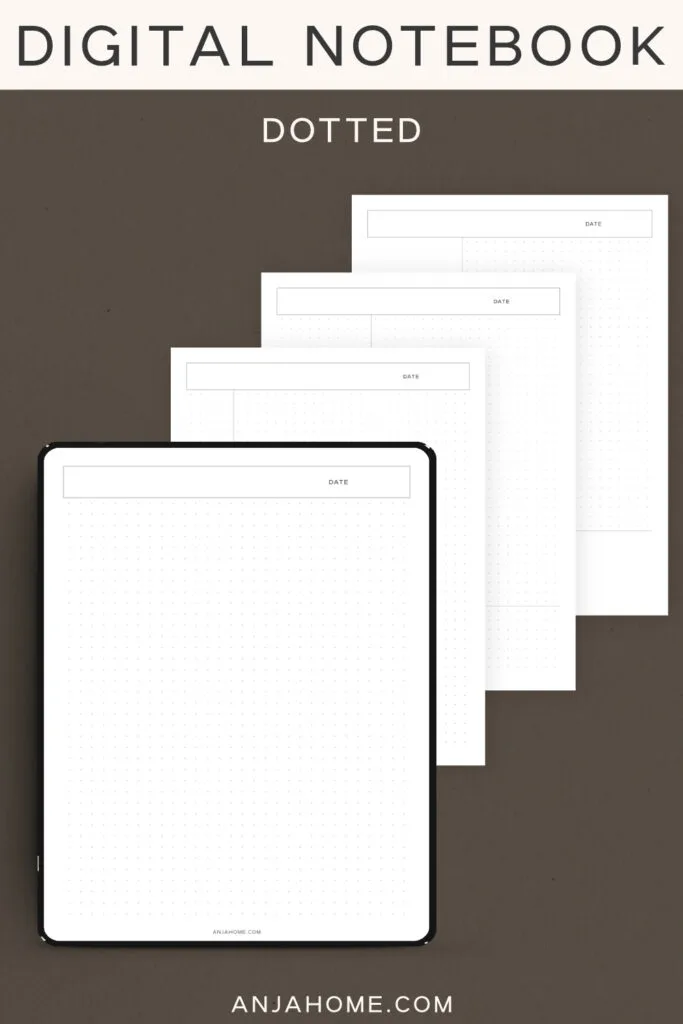 free digital notebook goodnotes ipad dotted