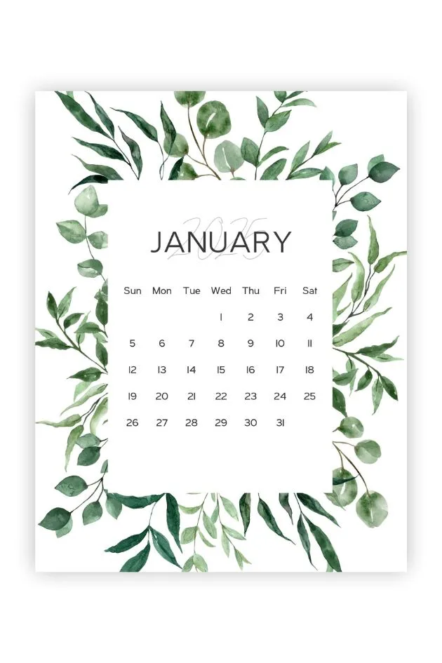 anja home calendars greenery