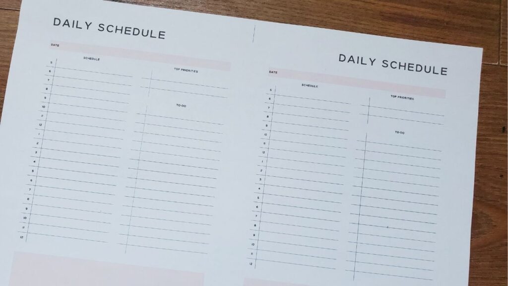 Daily Schedule