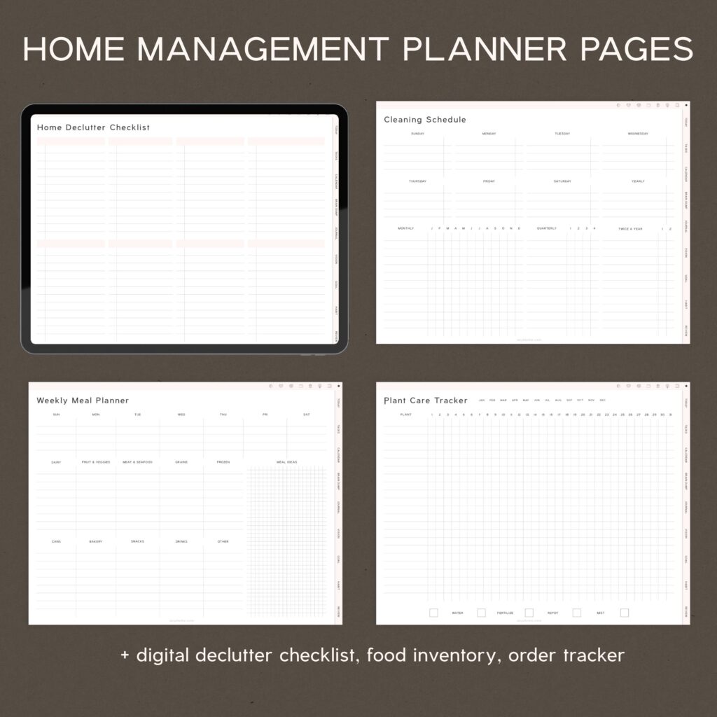 home management planner pages 2027